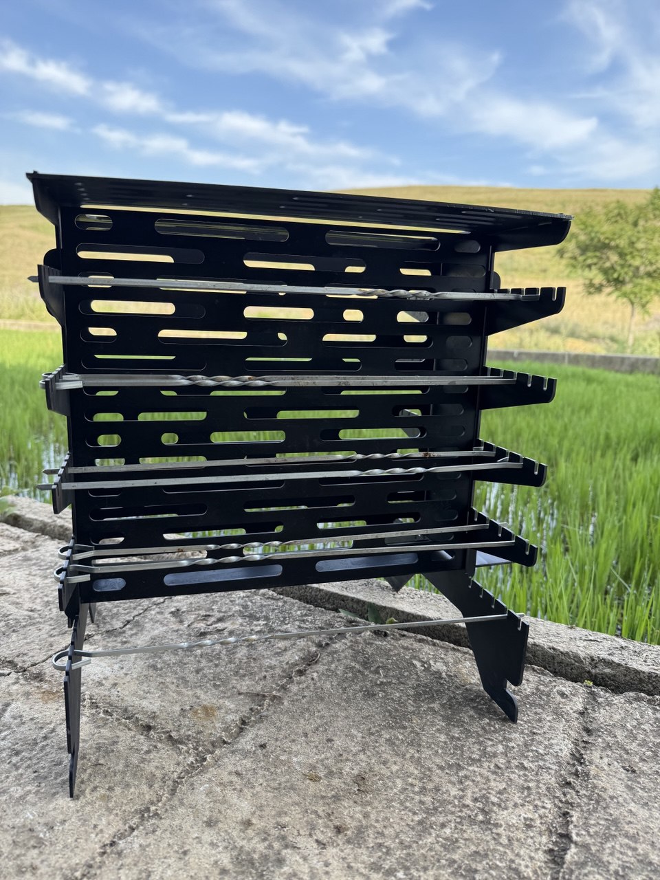 الشواية القابلة للطي +معاها صاك